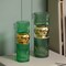 Set of 2 Decorative Green Tall Glass Vase - Modern Minimalist Decor for Parties, and Special Events - Perfect Centerpiece for Coffee Tables, Living Rooms, Dining Tables, Offices, and Farmhouse Decor